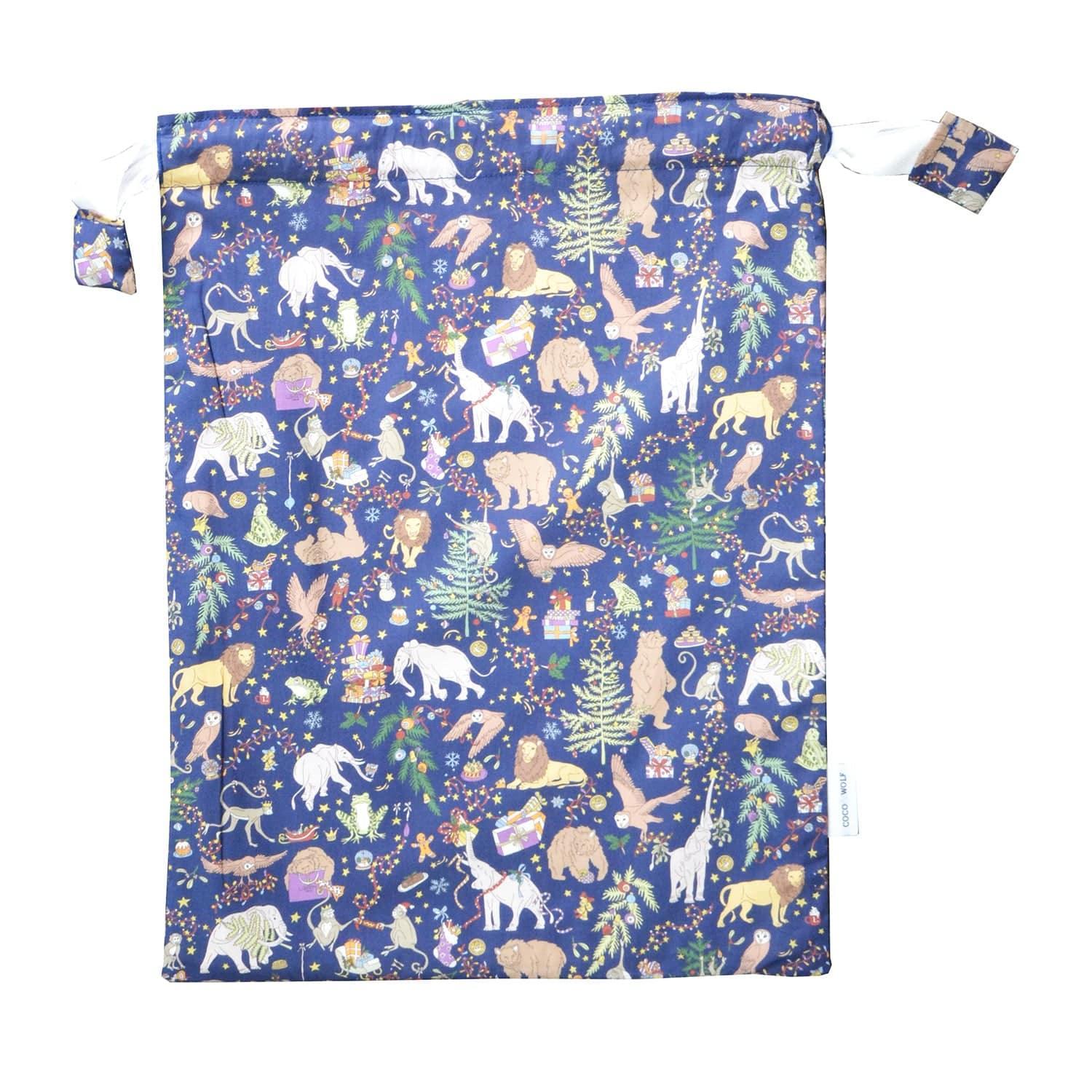 Drawstring Bag made with Liberty Fabric LIBERTY CHRISTMAS