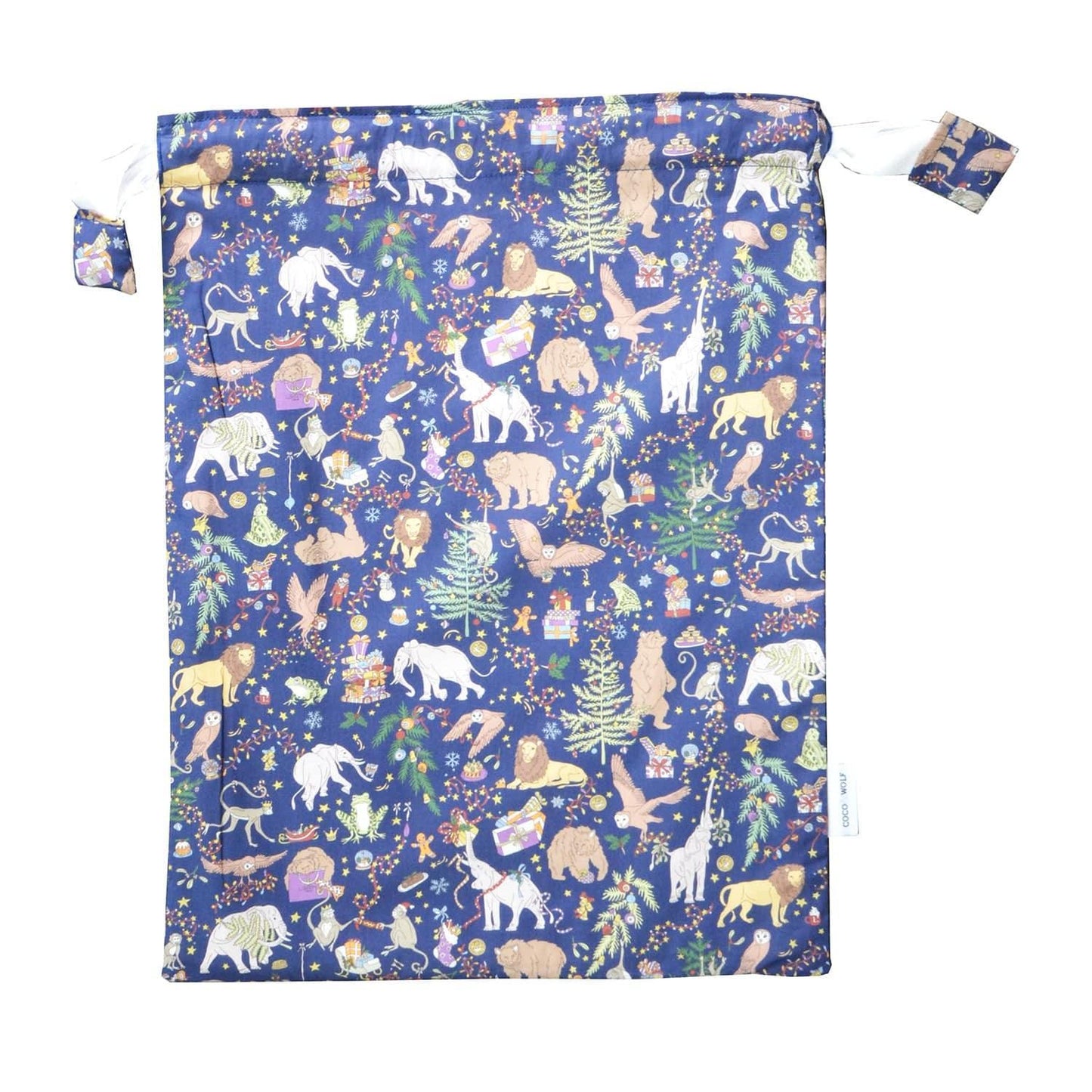 Drawstring Bag made with Liberty Fabric LIBERTY CHRISTMAS