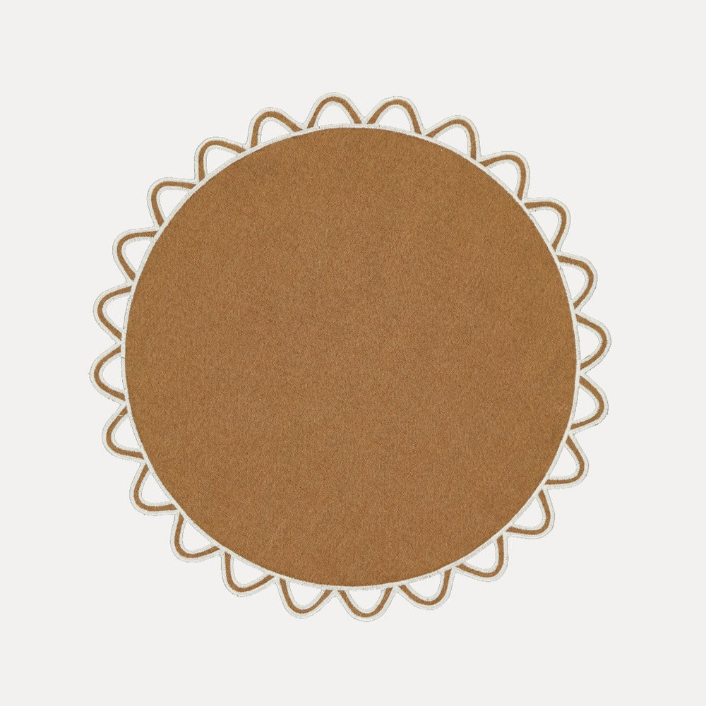Halo Placemat, Brown with Ecru