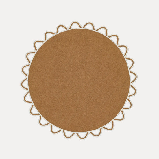 Halo Placemat, Brown with Ecru