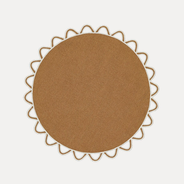 Halo Placemat, Brown with Ecru