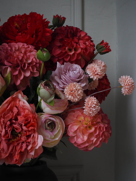 Forever - Faux Flower Arrangement - Reds & Pinks