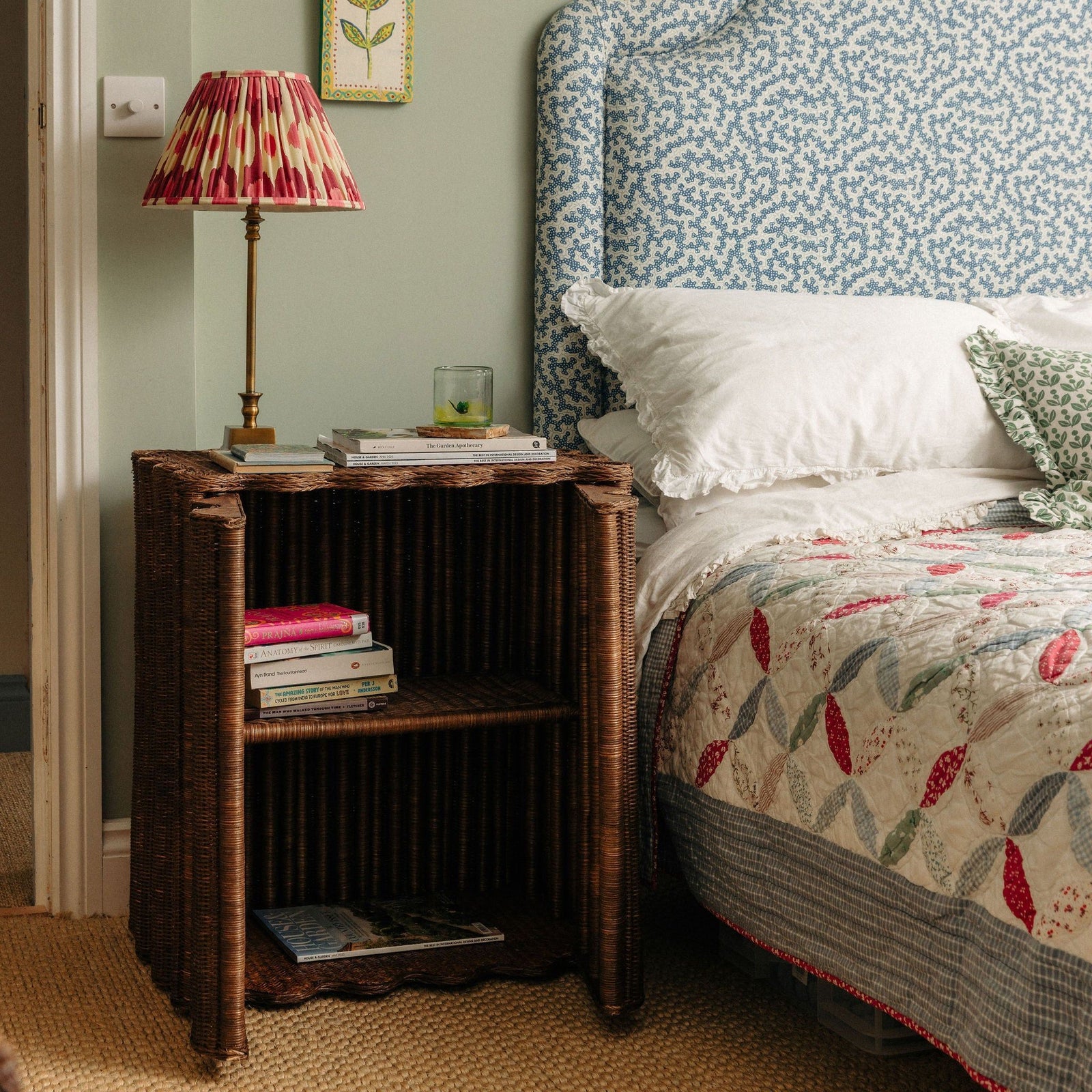 Flute Rattan Side Table