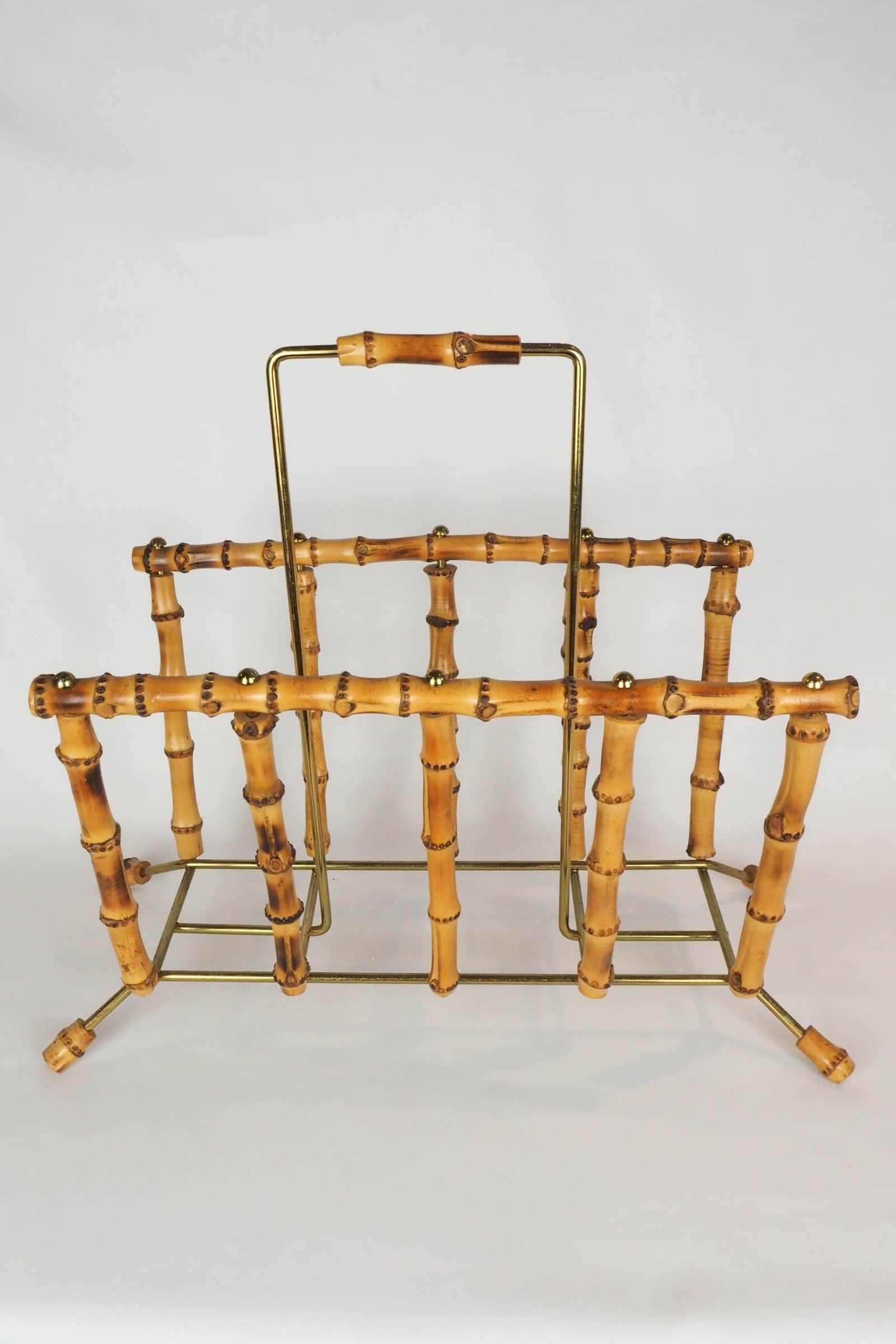 Vintage Bamboo Magazine Rack