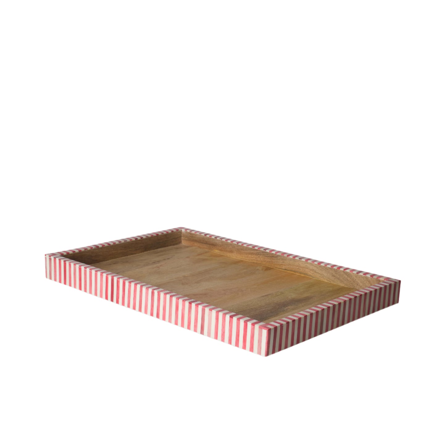 Rectangular Inlay Tray | Extra Large | Red | Striped