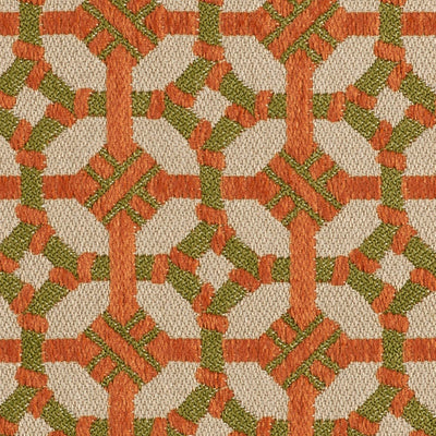 Outdoor Pouf Coco Burnt Orange & Olive
