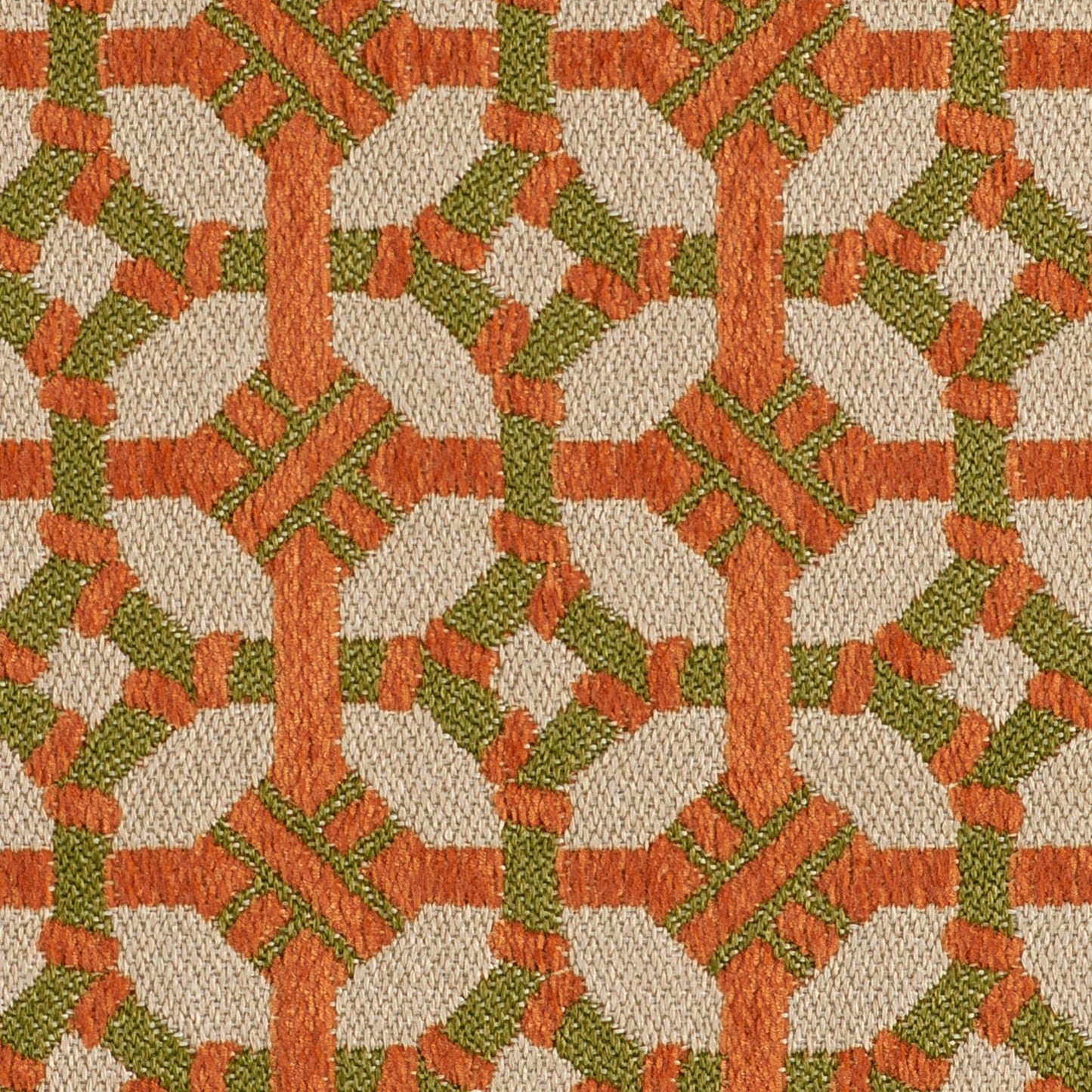 Outdoor Pouf Coco Burnt Orange & Olive
