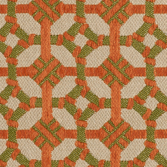 Outdoor Pouf Coco Burnt Orange & Olive