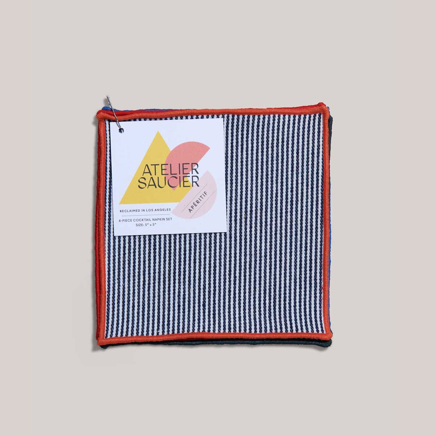 Americana Stripe Cocktail Napkins | Set of 4