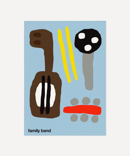 Family Band Print - Blue