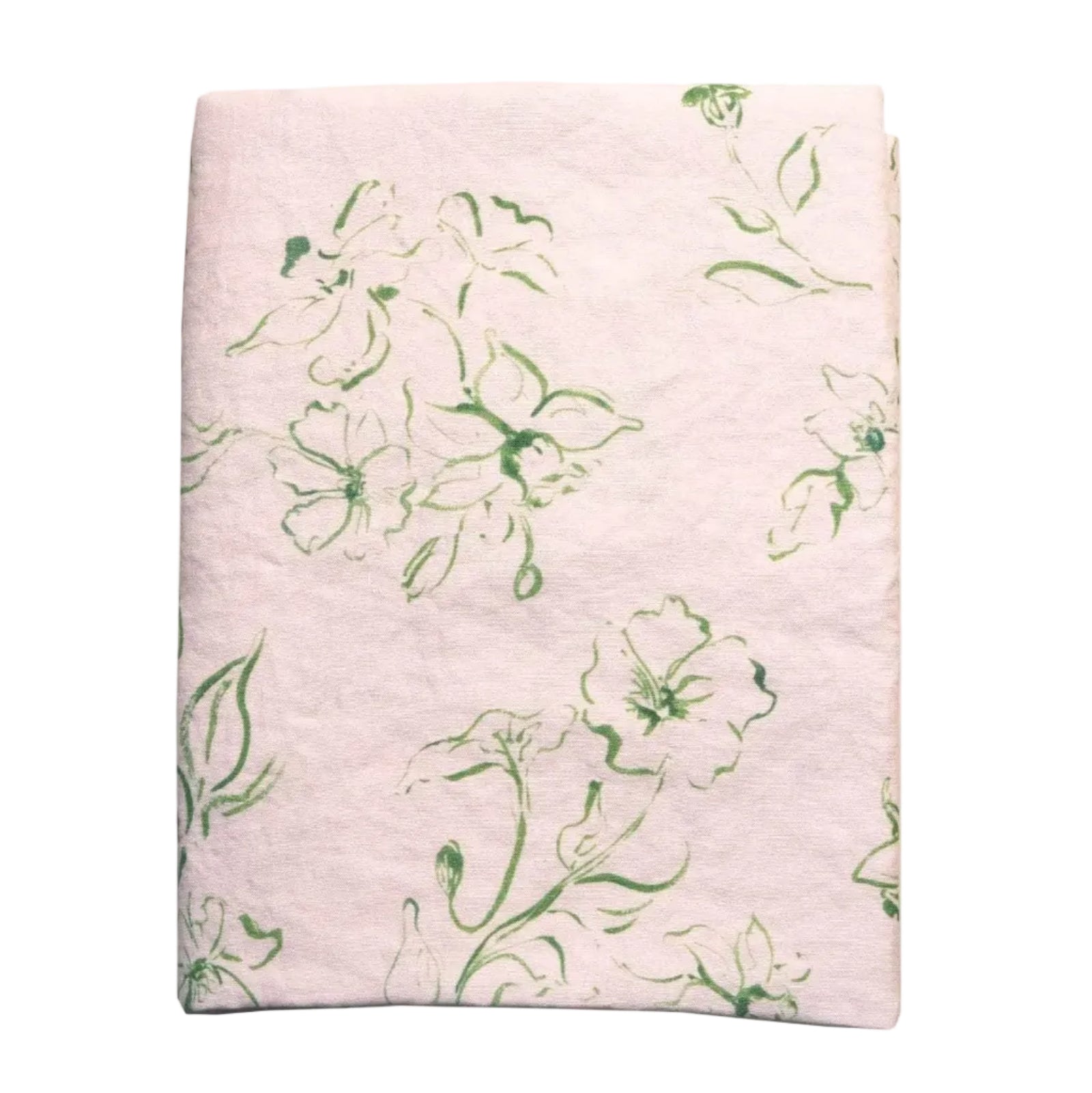 Wild Bloom Green Linen Tablecloth