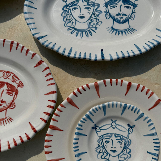 Re Di Sicilia Plate Shell Man - 16cm