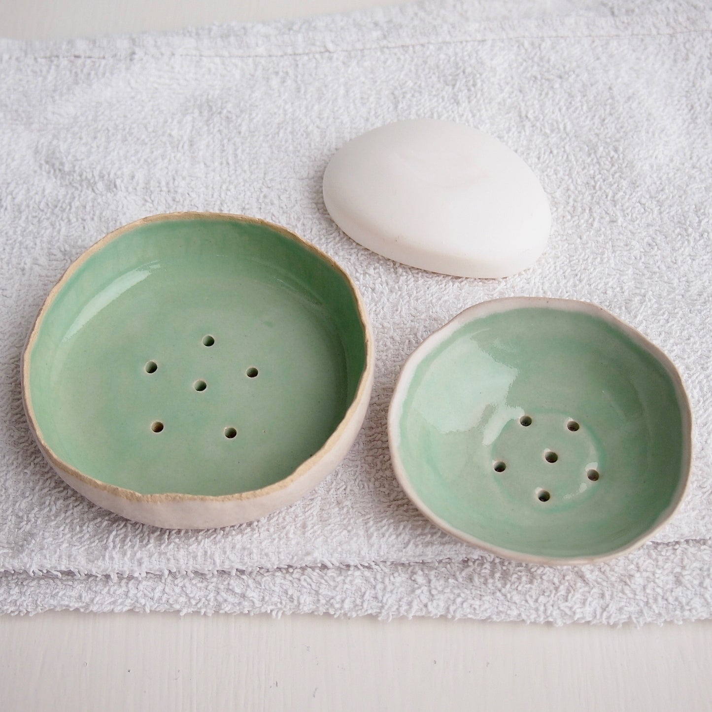 Handmade Turquoise Ceramic Soap Dish