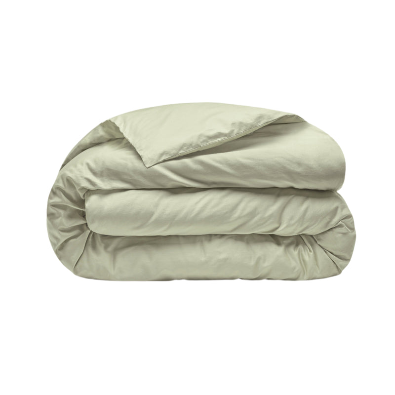 Sateen Organic Cotton Duvet Cover - Solstice Green