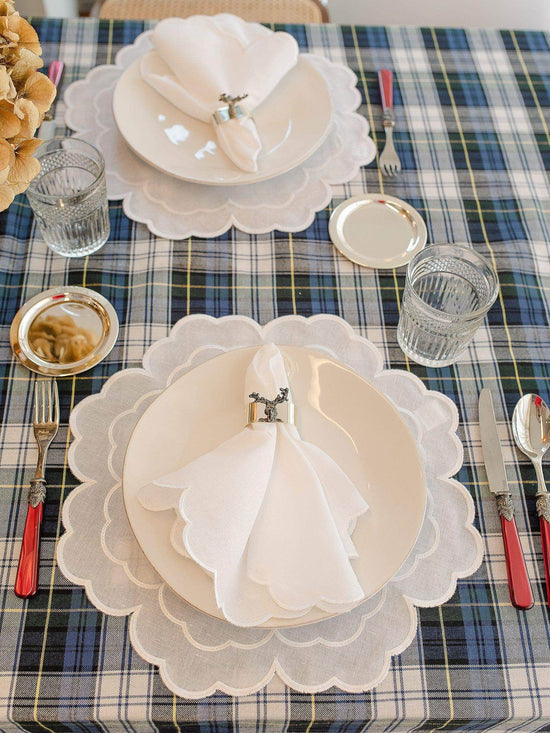 Íris Placemat, White with White