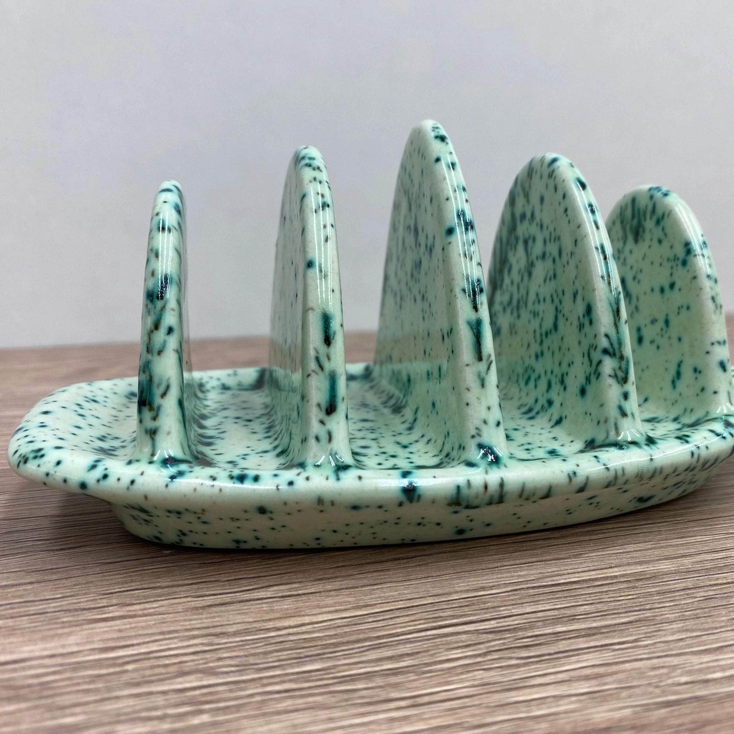 Toast Rack Speckled Green Glaze