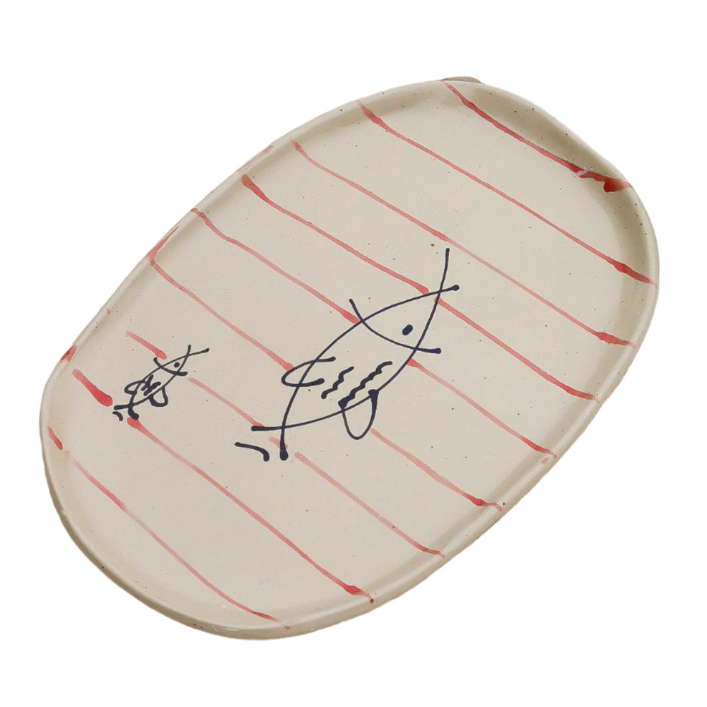 Oval Summer Splash plate