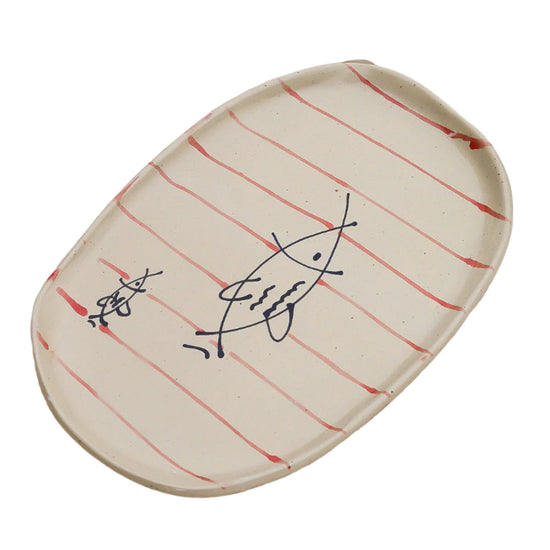 Oval Summer Splash plate