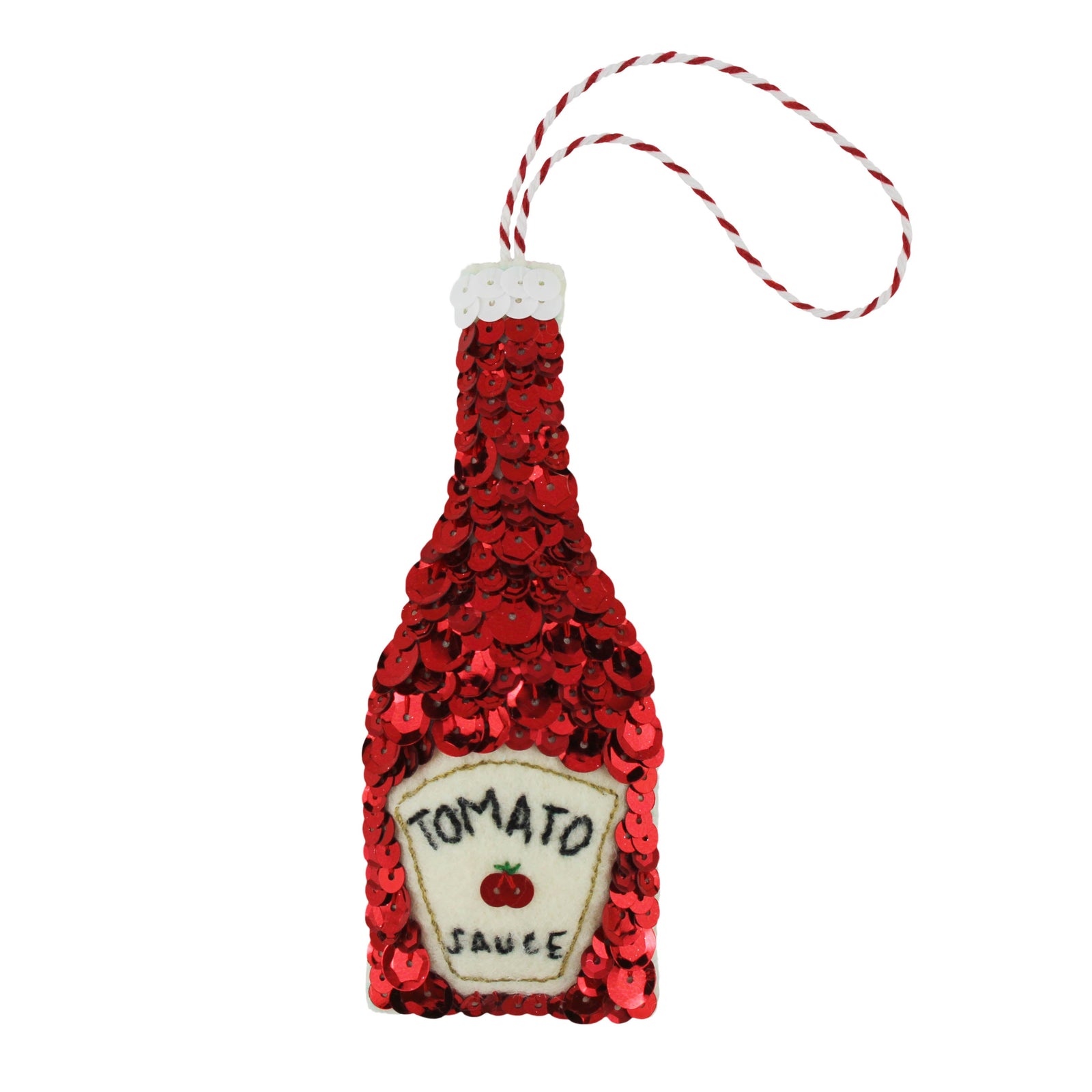 Ketchup Sequin Hanging Ornament