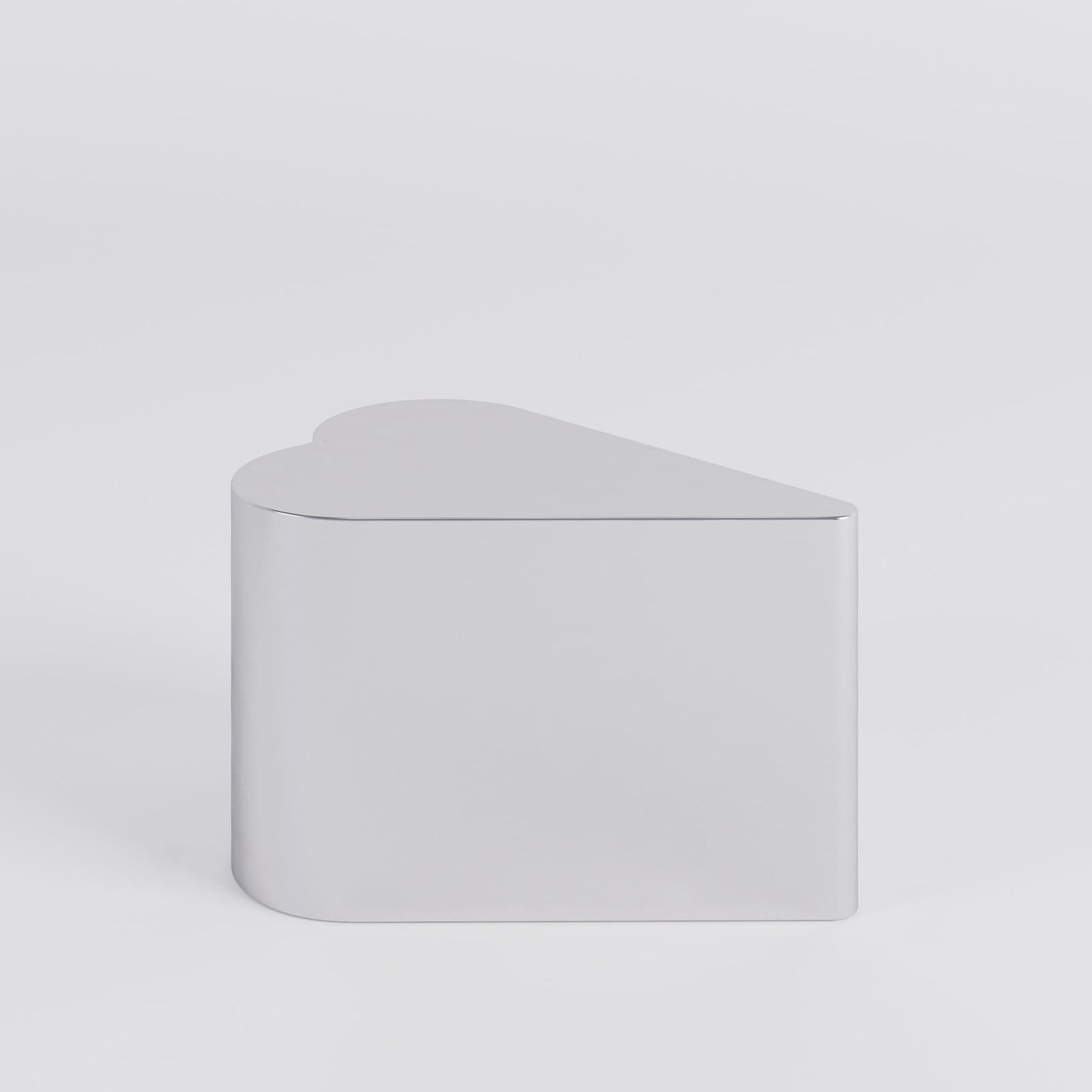 Heart Stainless Steel Brushed Side Table