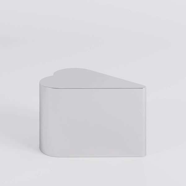 Heart Stainless Steel Brushed Side Table