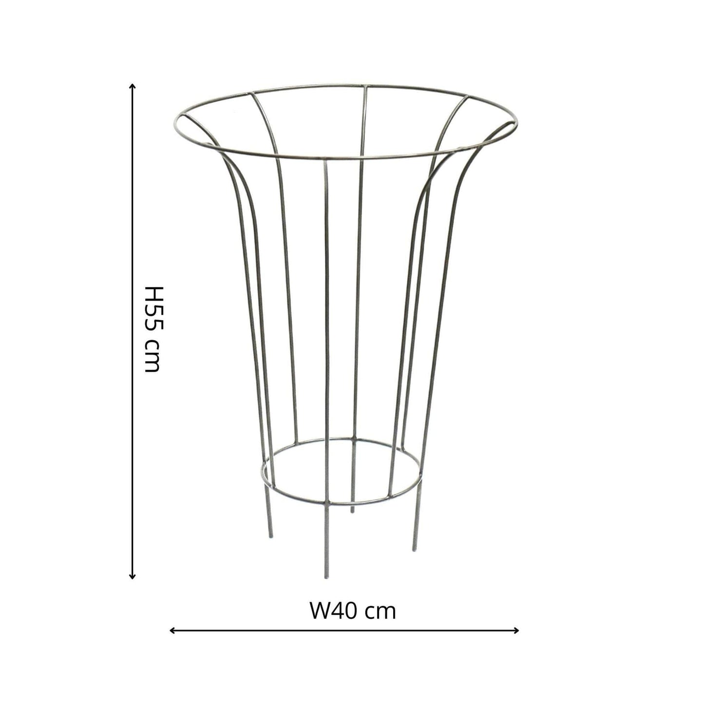 Outdoor Fluted Climber Zinc