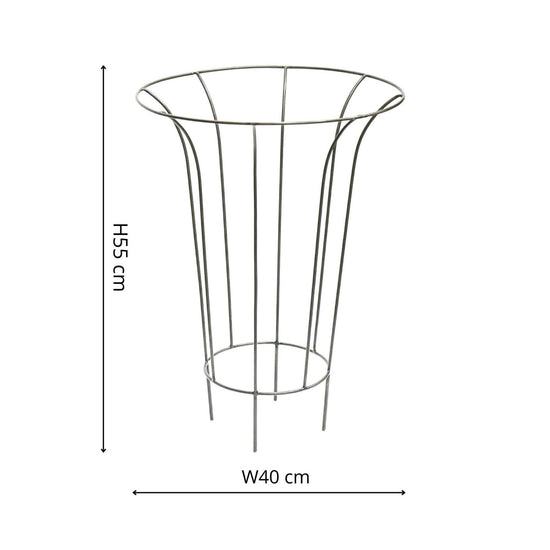 Outdoor Fluted Climber Zinc