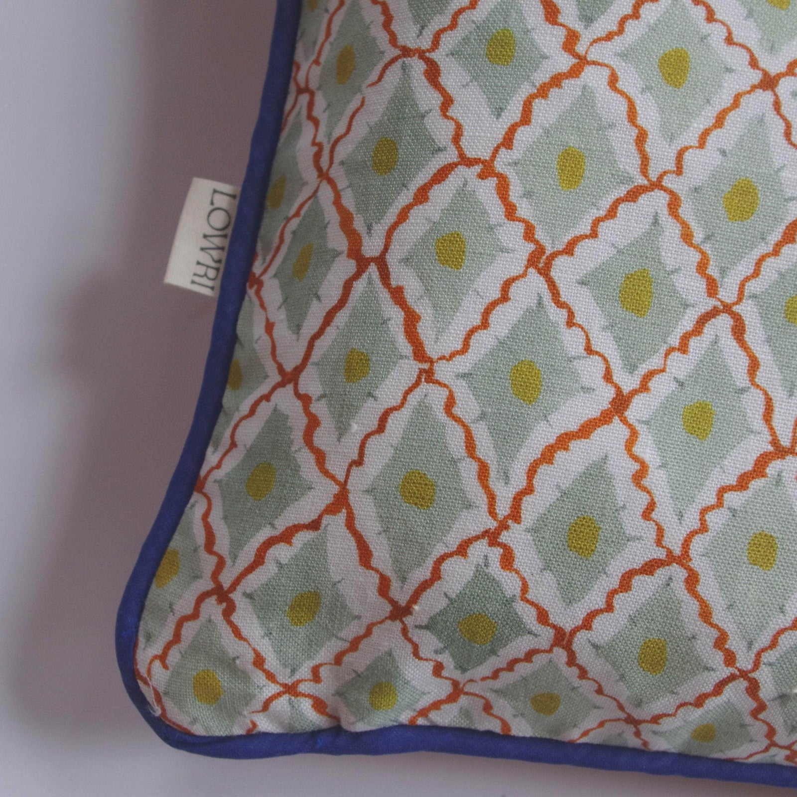 Printed Red Diamonds Cushion