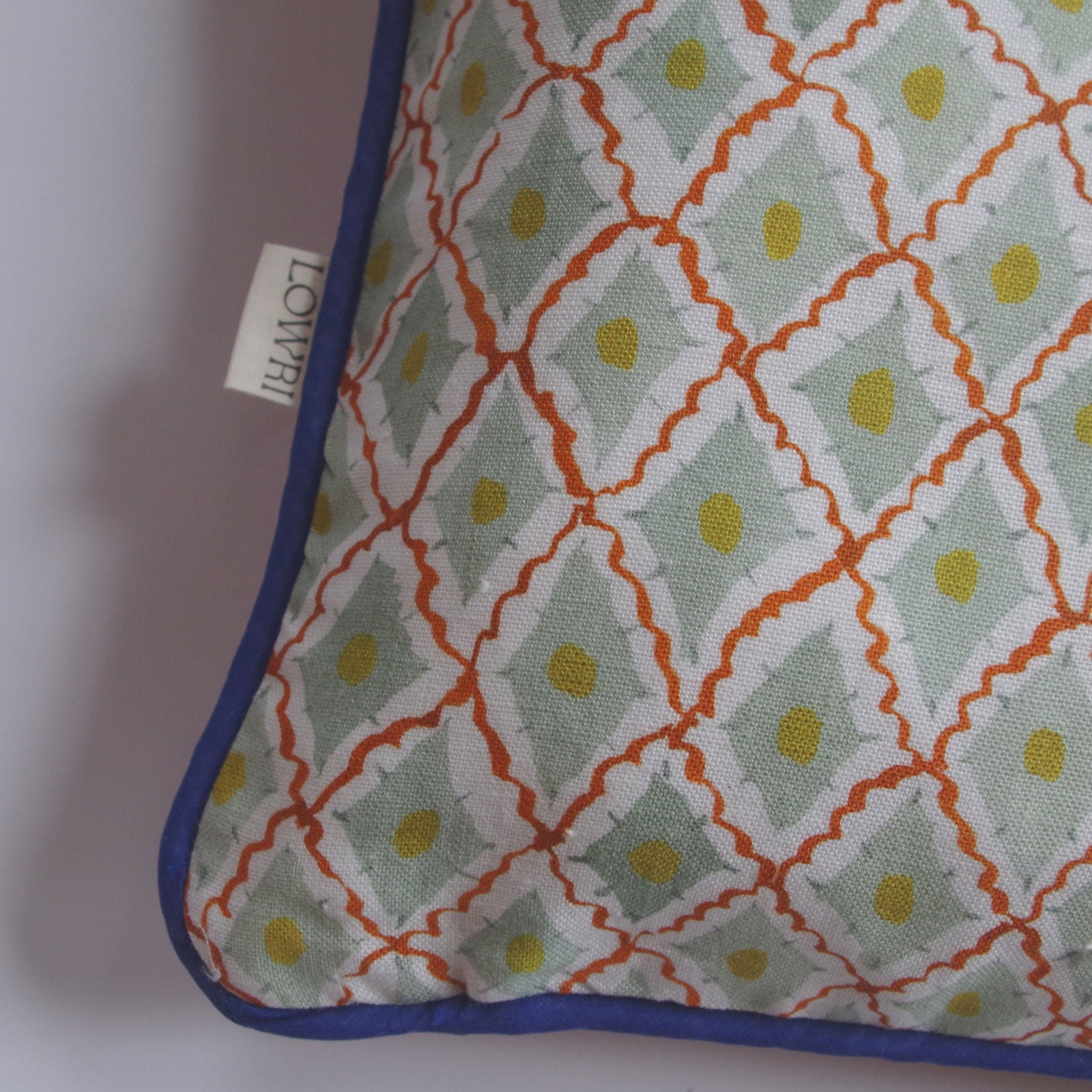 Printed Red Diamonds Cushion