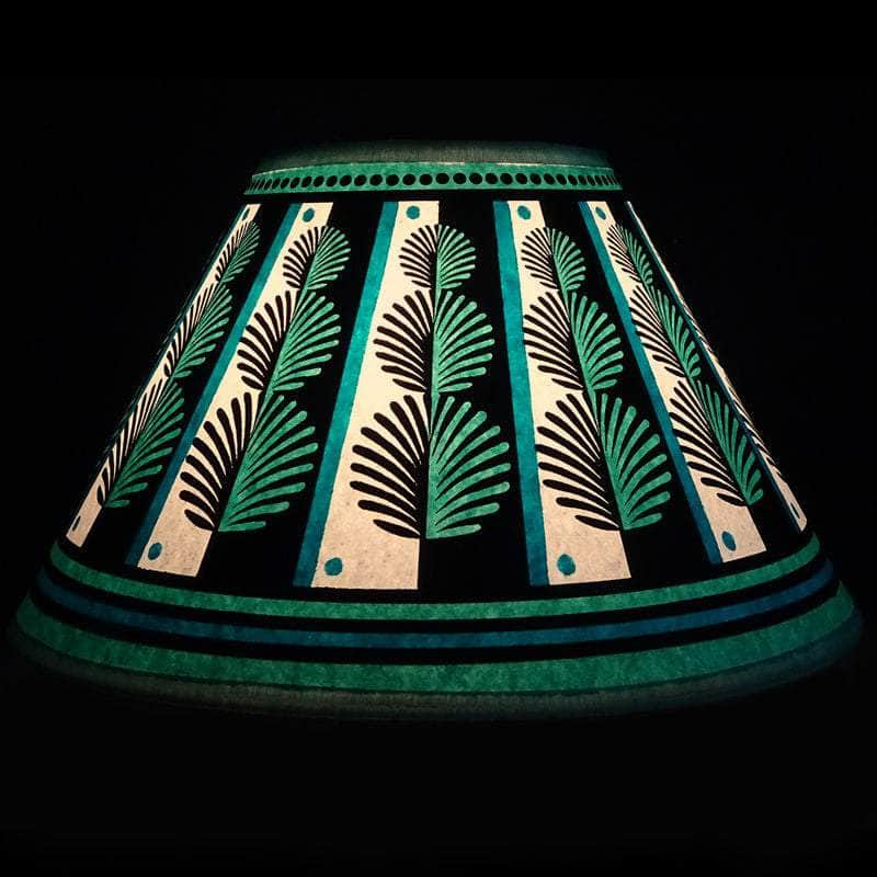 Topiary Hand Painted 10" Lampshade in Green Blue