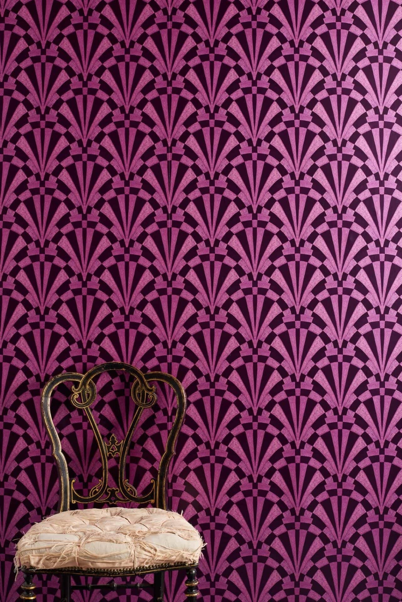 Cleo Purple Wallpaper