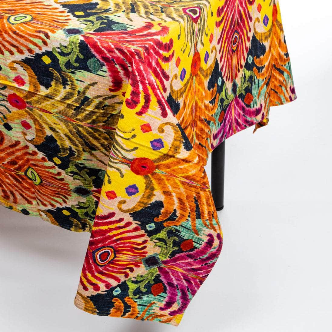 Matthew Williamson Cotton Tablecloth Peacock Feather - Style 04