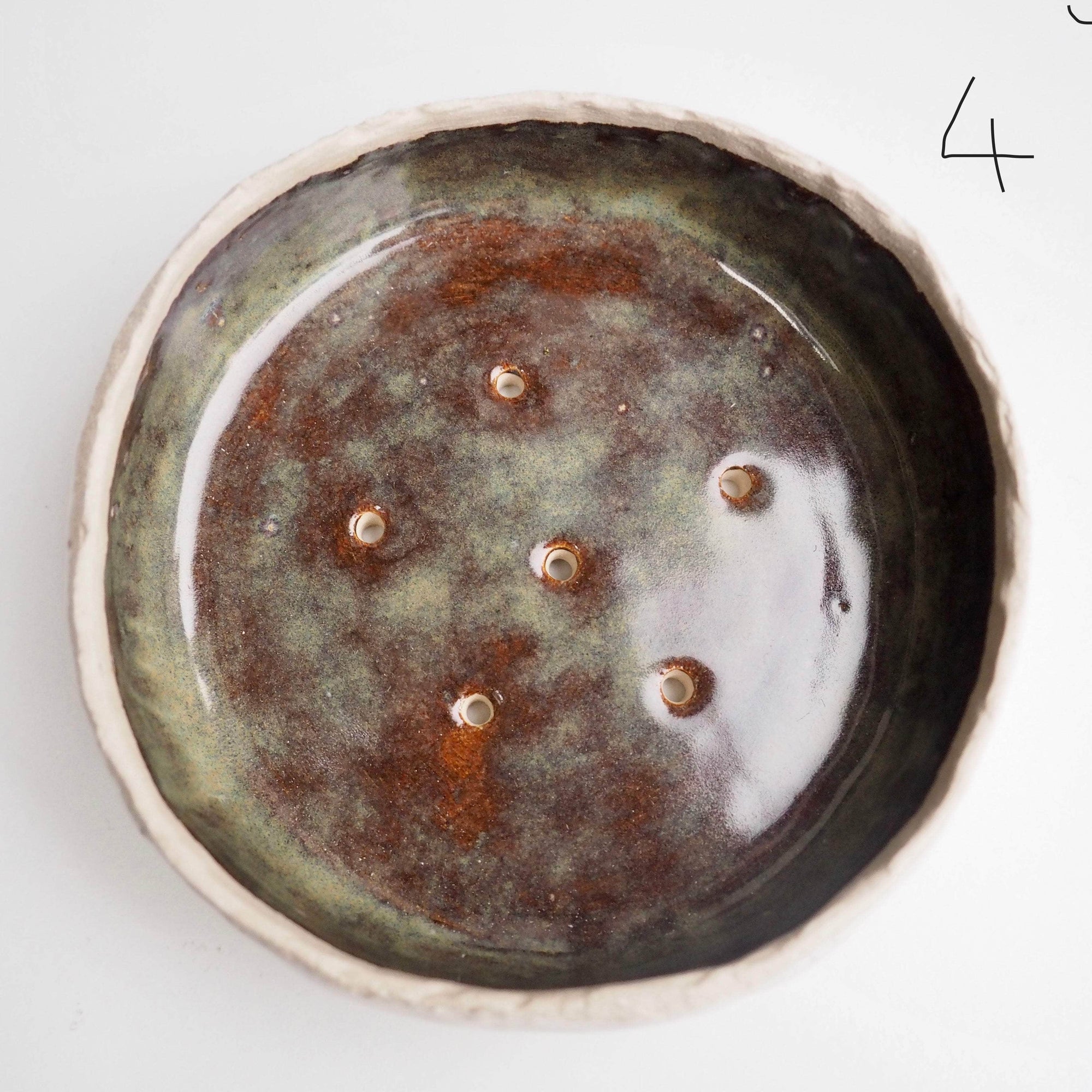 Handmade Large Assorted  Ceramic Soap Dishes with Different Glazes