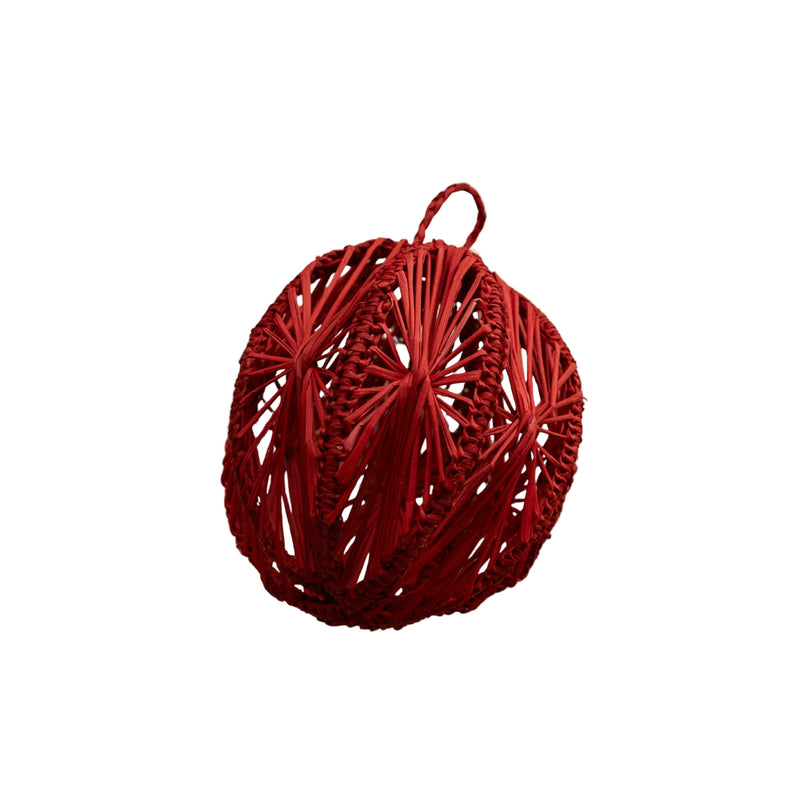 Navidad Woven Bauble - Red - Star