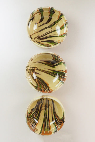 Off White Marbled Bowl
