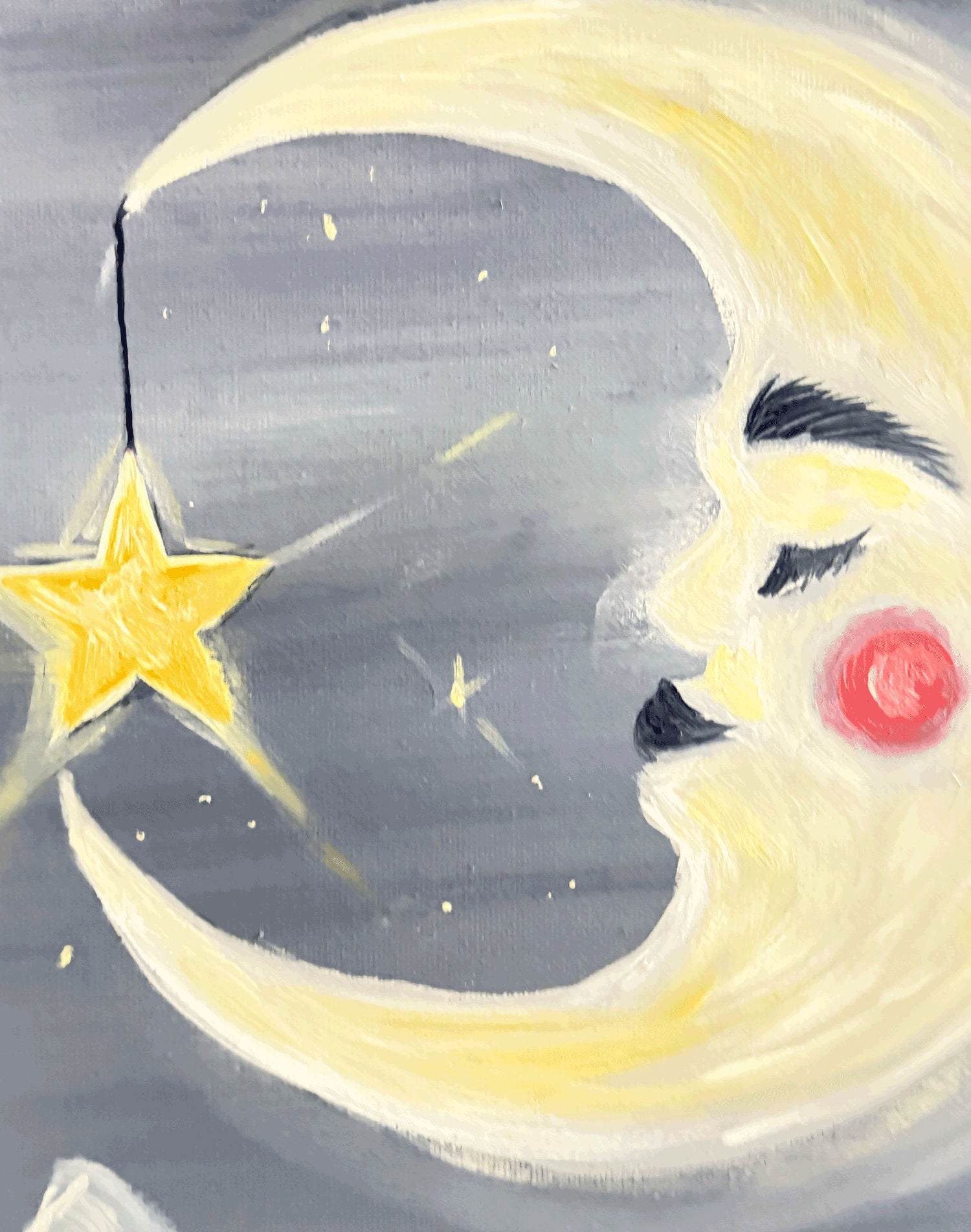 The Moon - Original Oil On Canvas