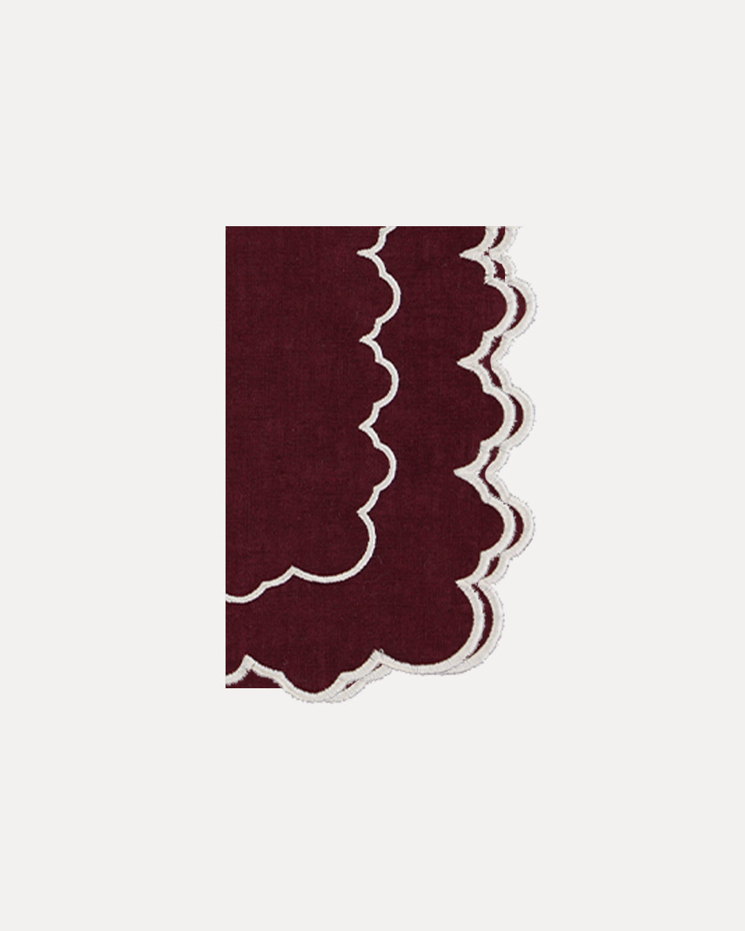 Esmeralda Napkin, Bordeaux with White