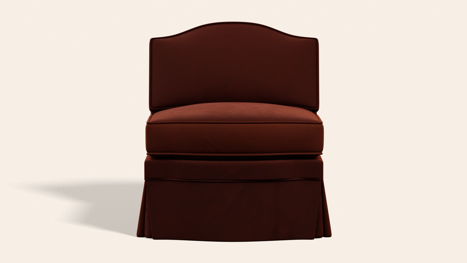 Felix Slipper Chair, Cinnamon Velvet