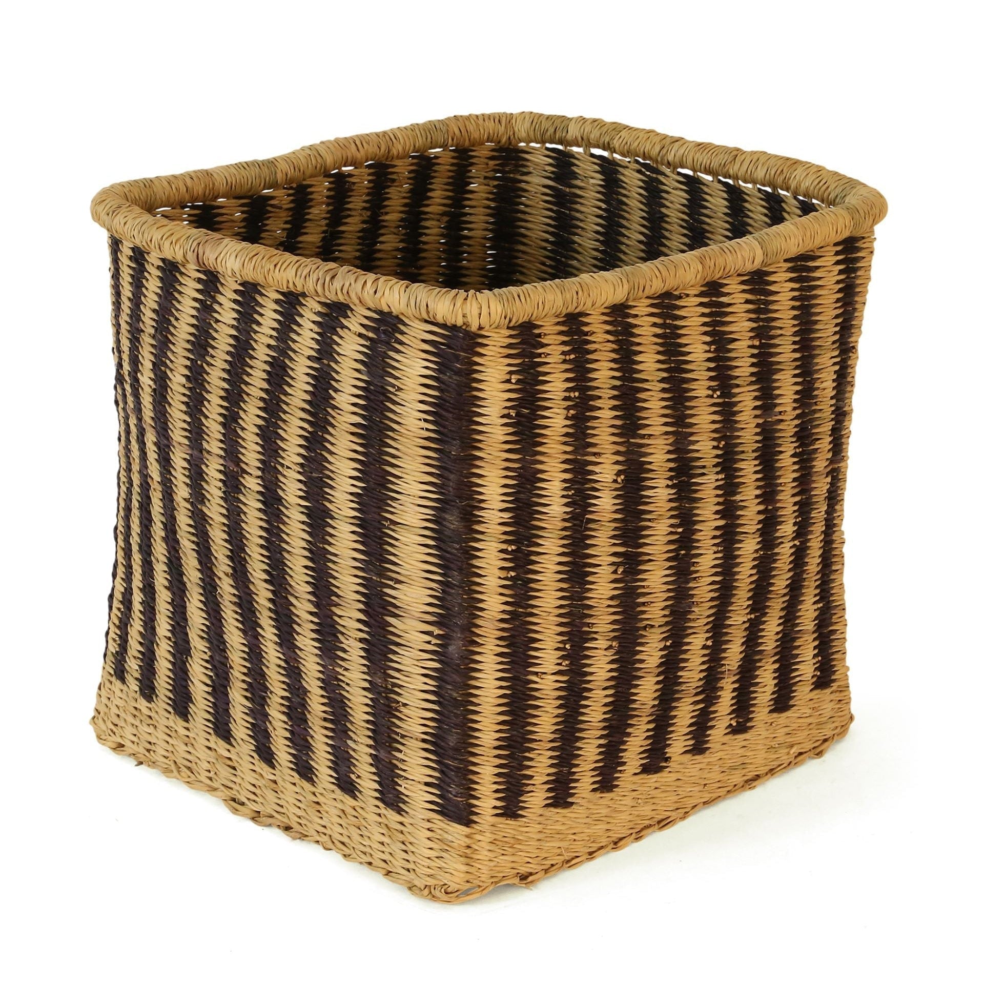 YOA: Black & Natural Square Basket