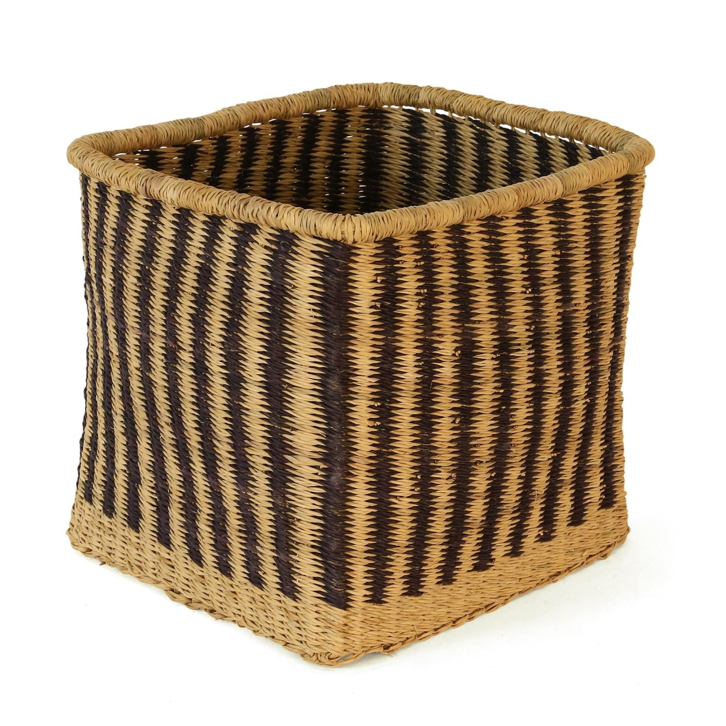 YOA: Black & Natural Square Basket
