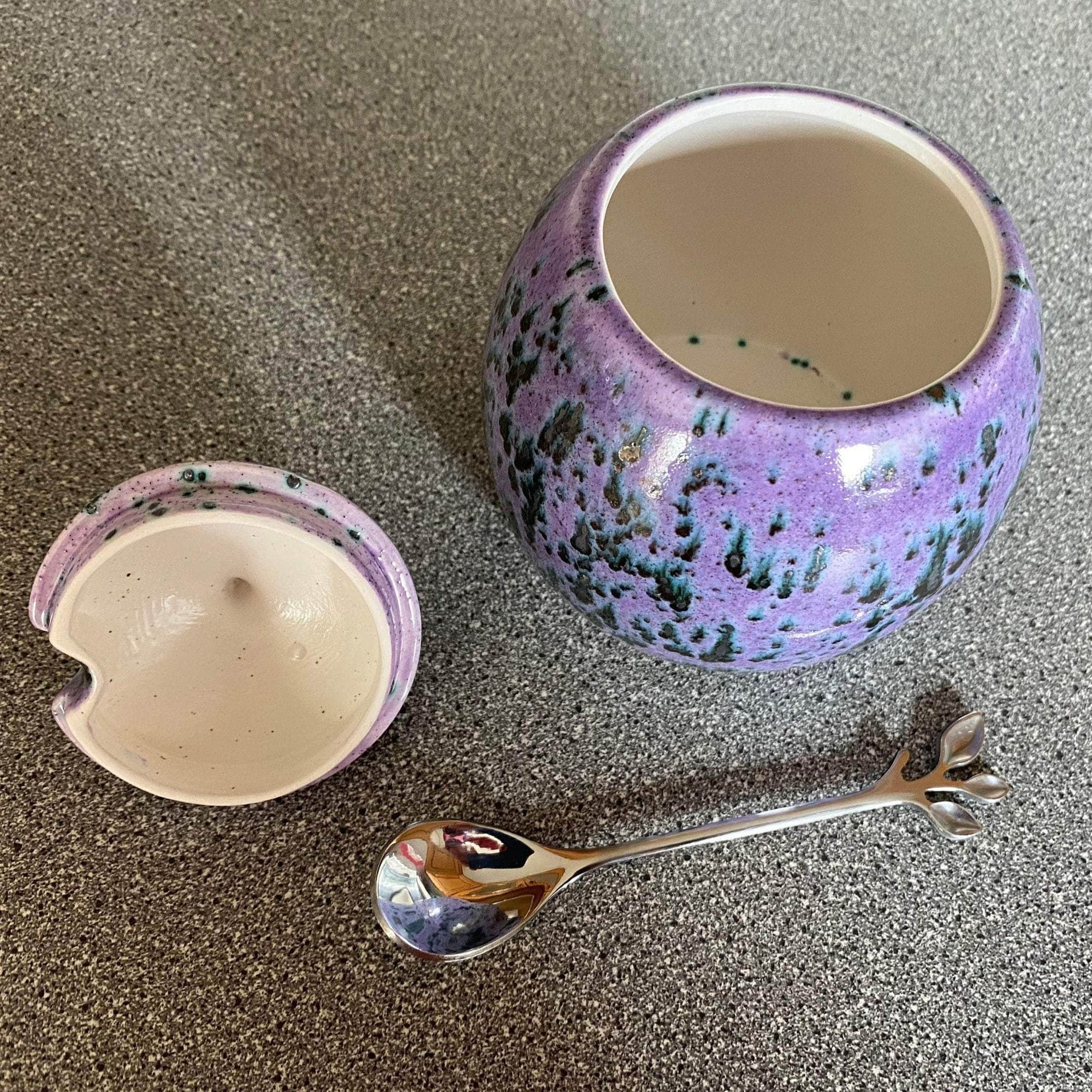 Sugar Bowl Speckled Purple Glaze