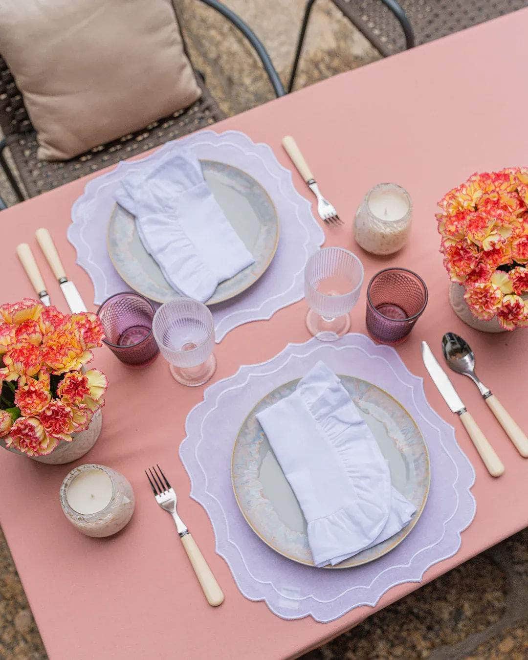 Grata Placemat, White on White
