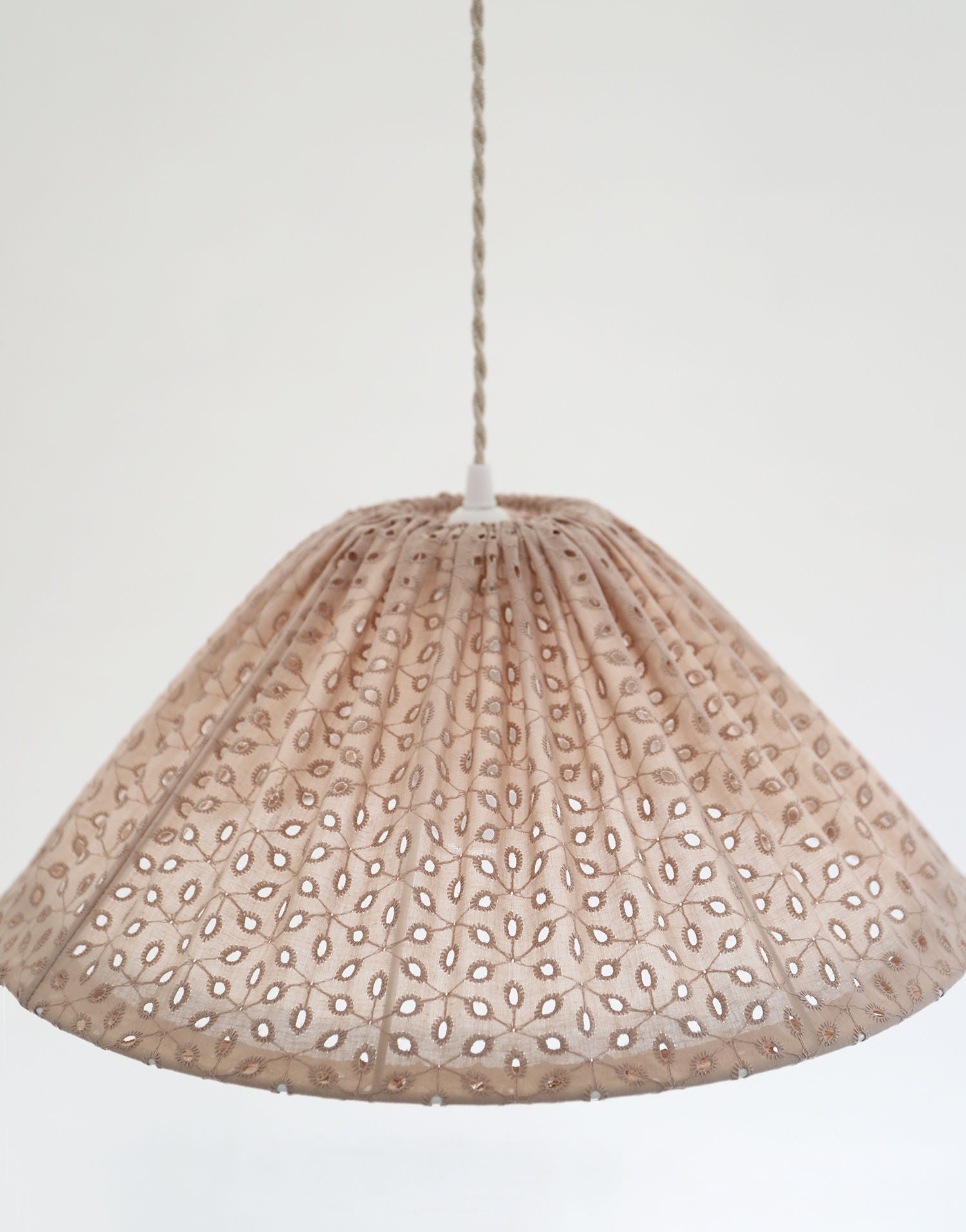 Conical Pendant Light Openwork Malala “Broderie Anglaise”