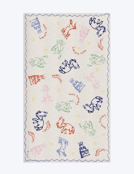 Birthday Linen Tablecloth