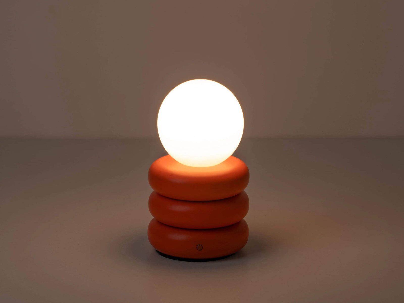 Peel orange cordless table lamp