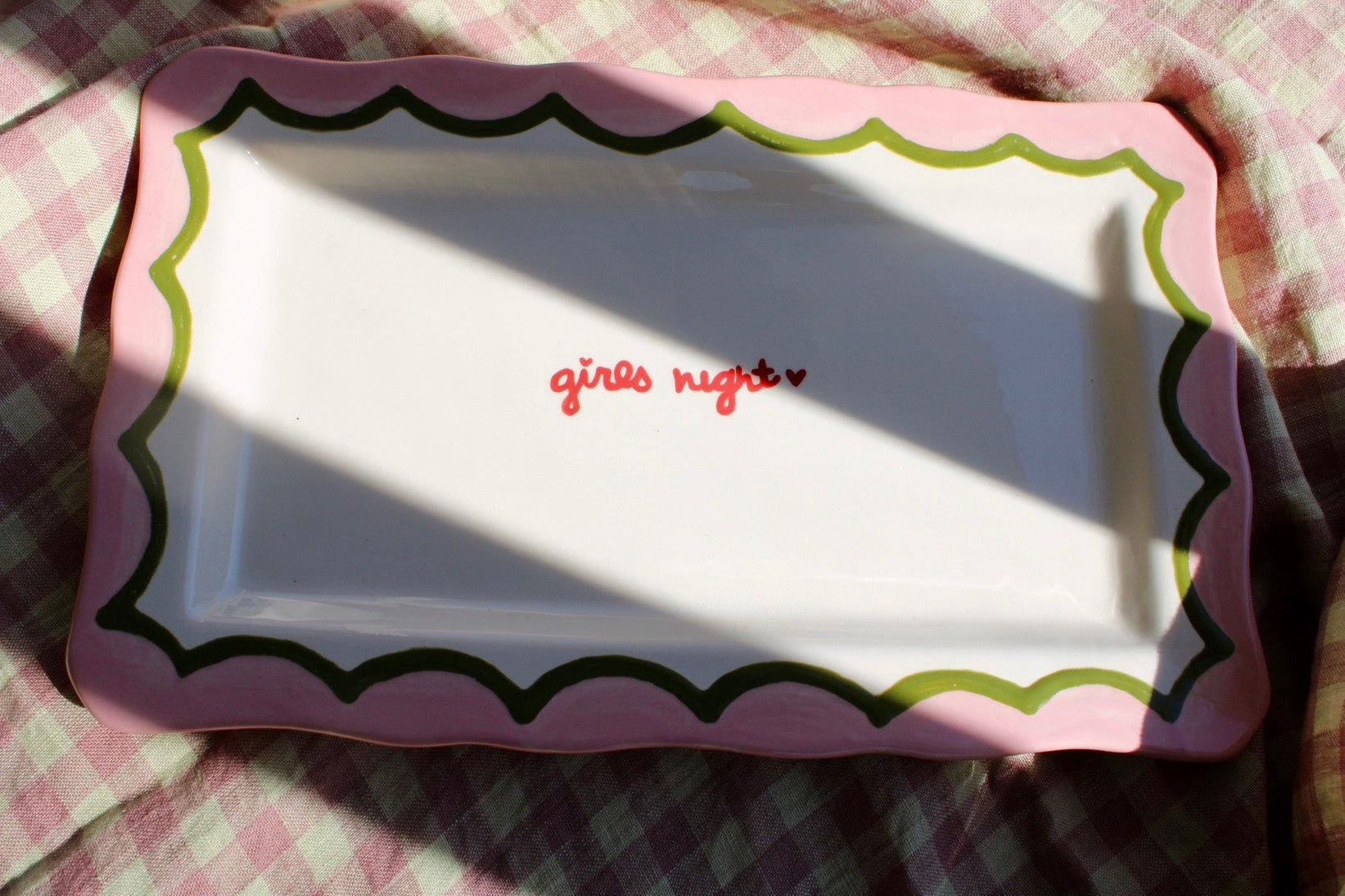 Hand-painted "girls night” Tray