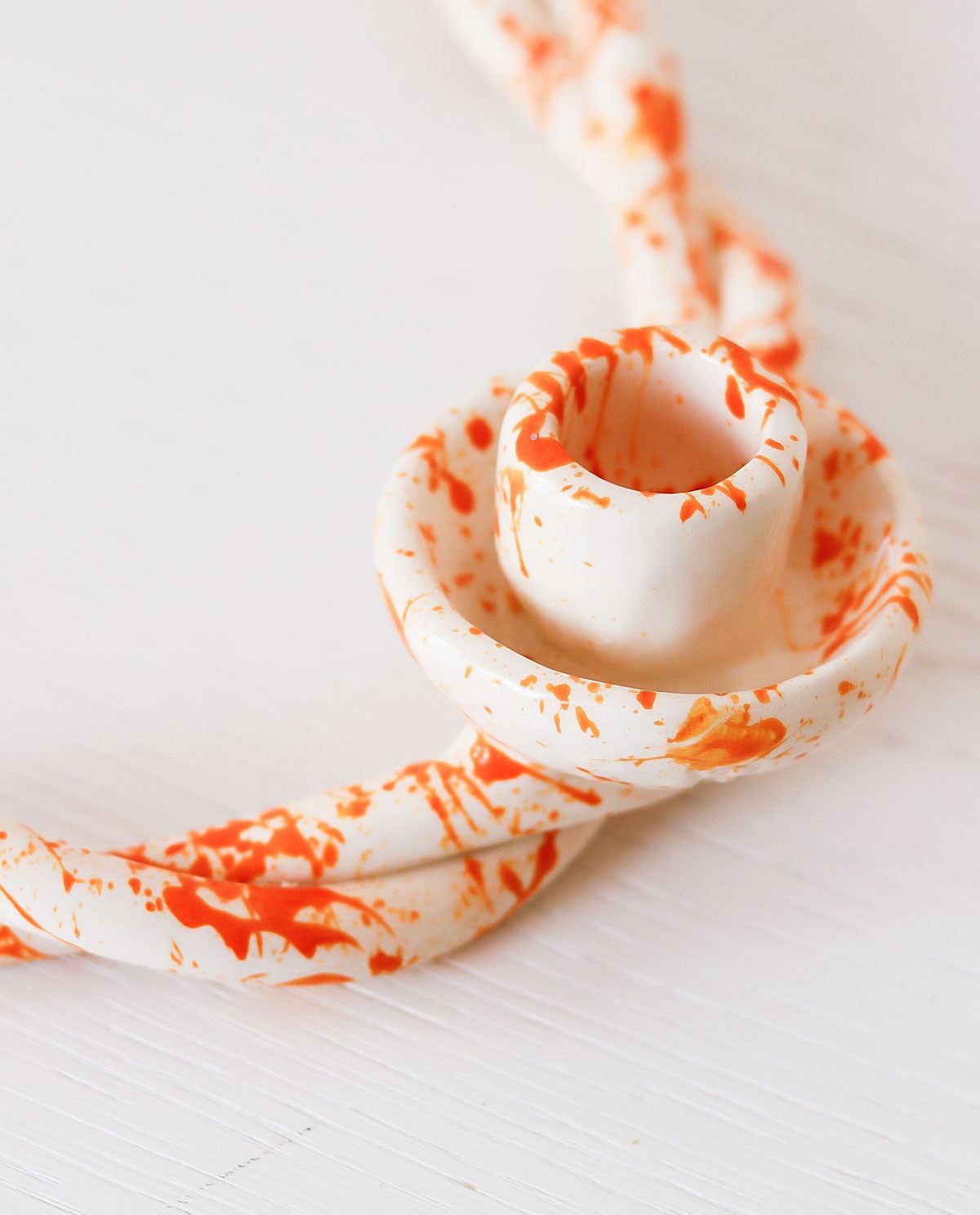 Handmade Ceramic Twisted Candle Holder