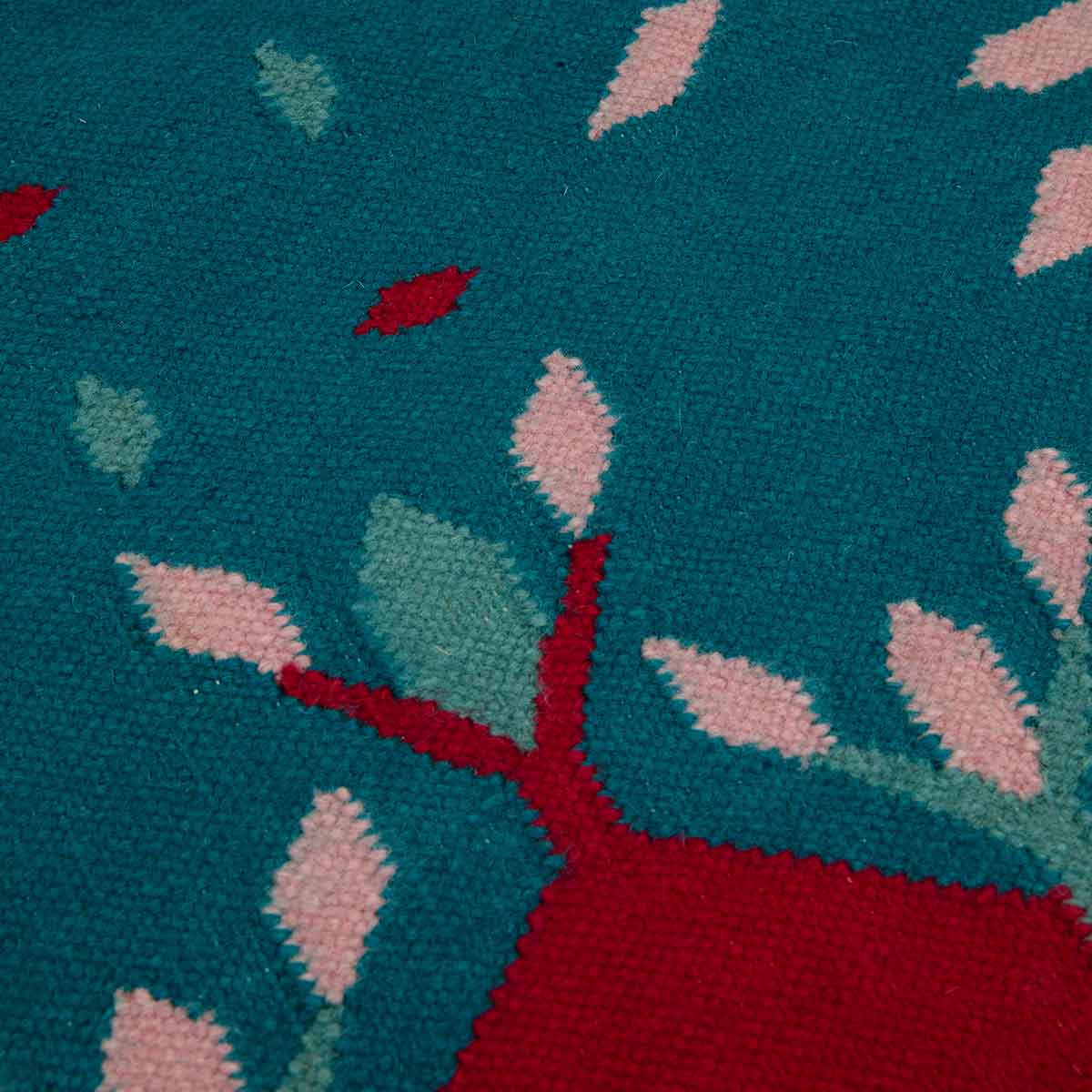 Hedgerow Flatweave Rug - Blue and Red