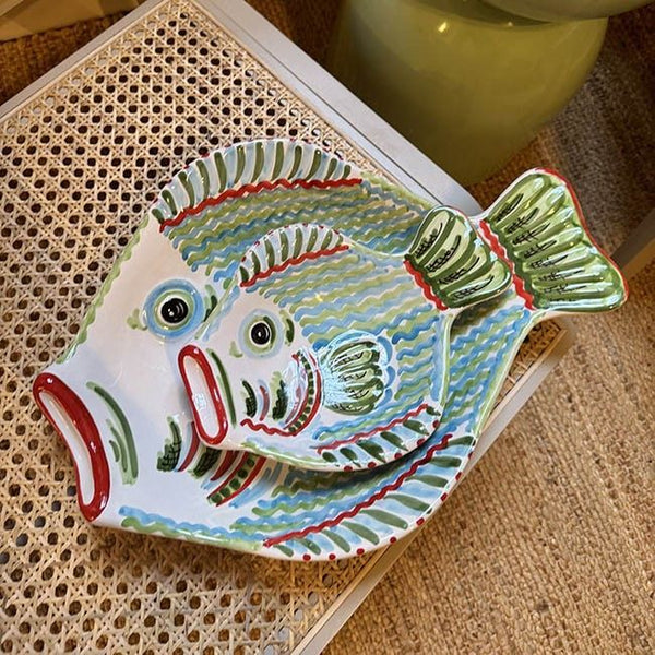 Large Green Portofino Fish Platter