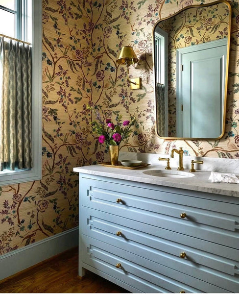 Eversley - Verdigris (Metallic Grasscloth Wallpaper)